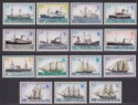 Falkland Islands 1978 Mail Ships No Imprint Set UM Mint SG331A-345A cat £15 MNH