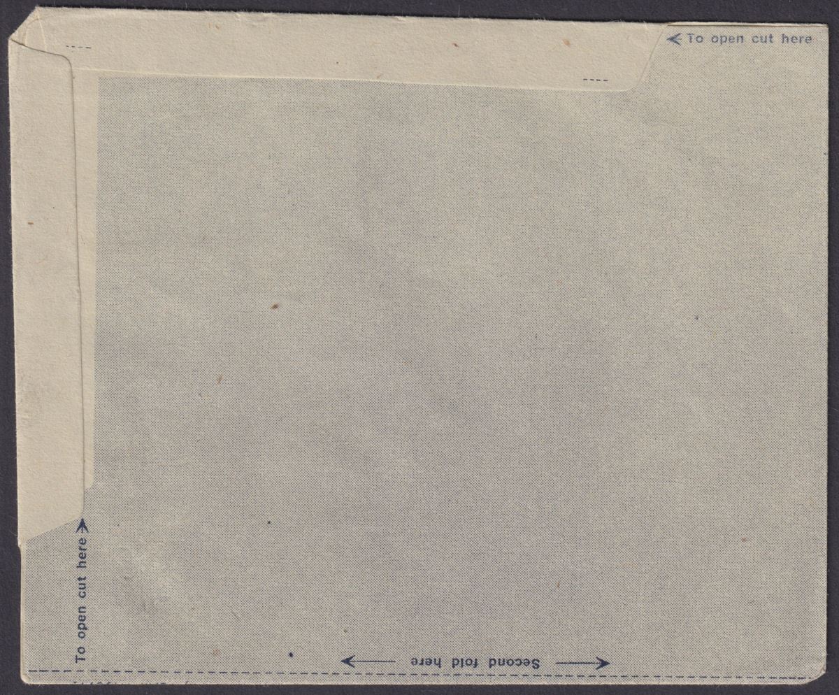 Falkland Islands 1952 KGVI 4d Used on Air Letter FOX BAY to Port Stanley