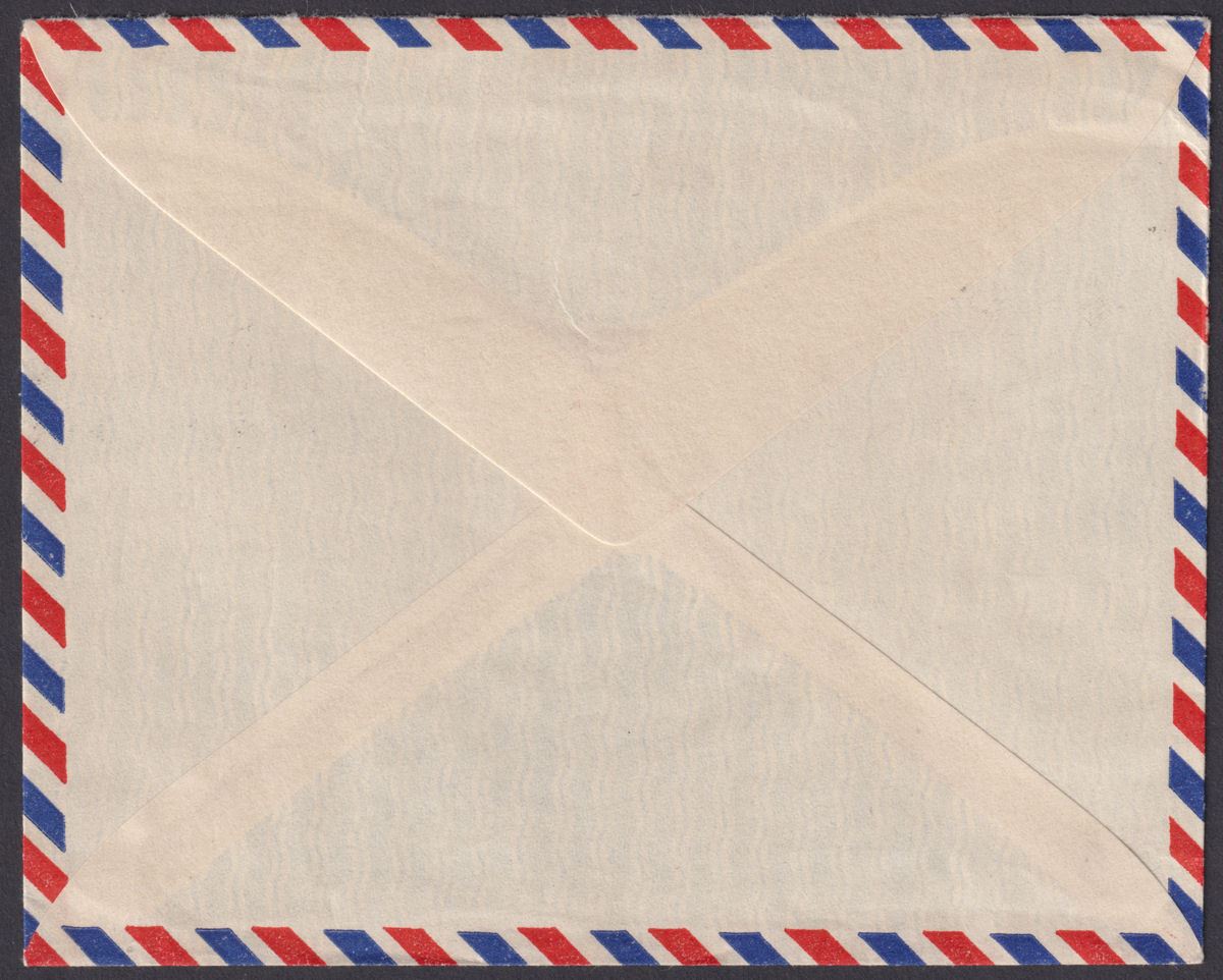 Falkland Islands 1952 KGVI 1sh Used on Airmail Cover Port Stanley to London, UK