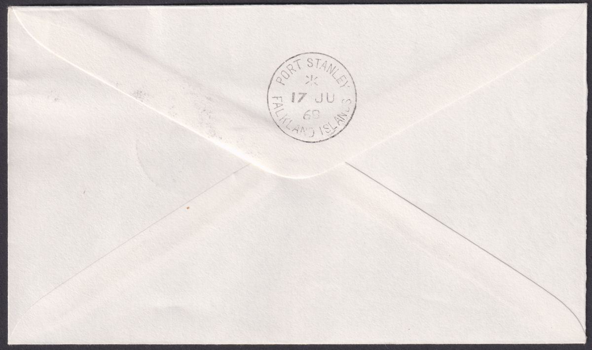 Falkland Islands 1968 QEII 2d Used HOVERCRAFT SRN6 Cover Fox Bay to Port Stanley