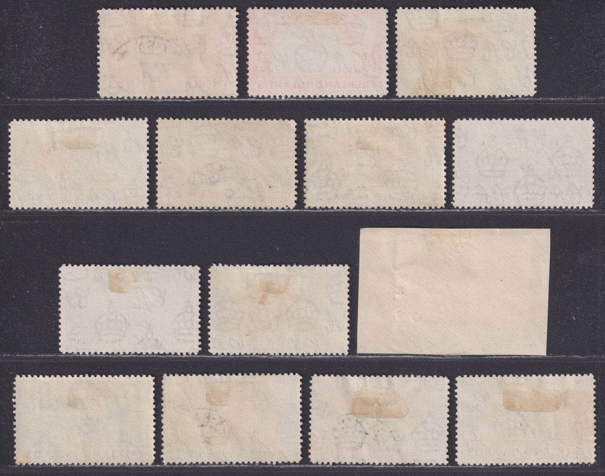 Falkland Islands 1938-50 KGVI Part Set to 1sh Used with Fox Bay Postmarks
