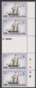 Click for more photos and details Falkland Islands 1980 Mail Ships 50p Gutter Strip of 4 UM Mint - Reprint