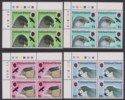 Falkland Islands 1980 QEII Birds of Prey Plate Block Set Mint SG384-387