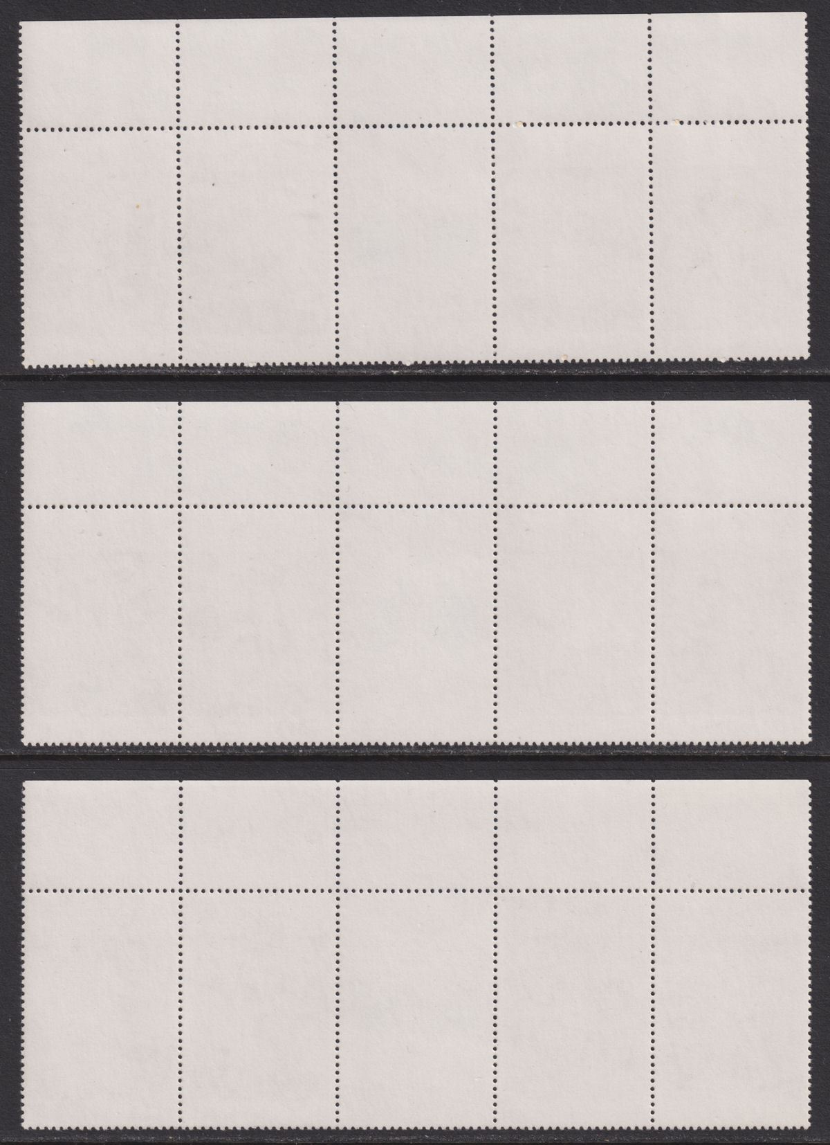 Falkland Islands 1981 QEII Christmas Paintings Gutter P Strip Set Mint SG409-411