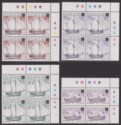 Falkland Islands 1998 QEII Local Vessels Plate Block Set Mint SG819-822 cat £42