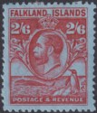 Falkland Islands 1929 KGV Whale Penguins 2sh6d Carm on Blue Mint SG123 cat £75