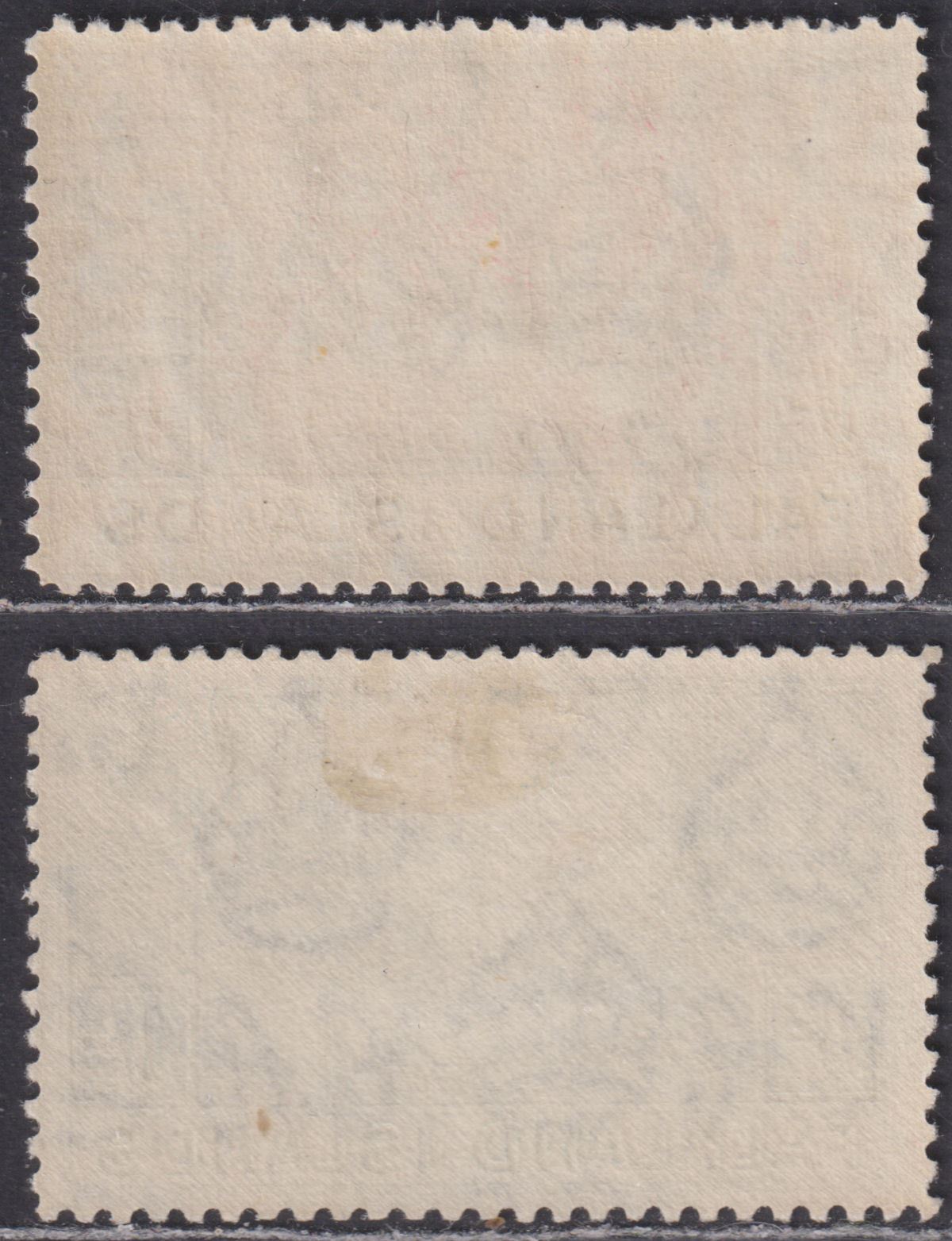 Falkland Islands 1938 KGVI 1sh Dull Blue Shades Mint SG158a-158b cat £98