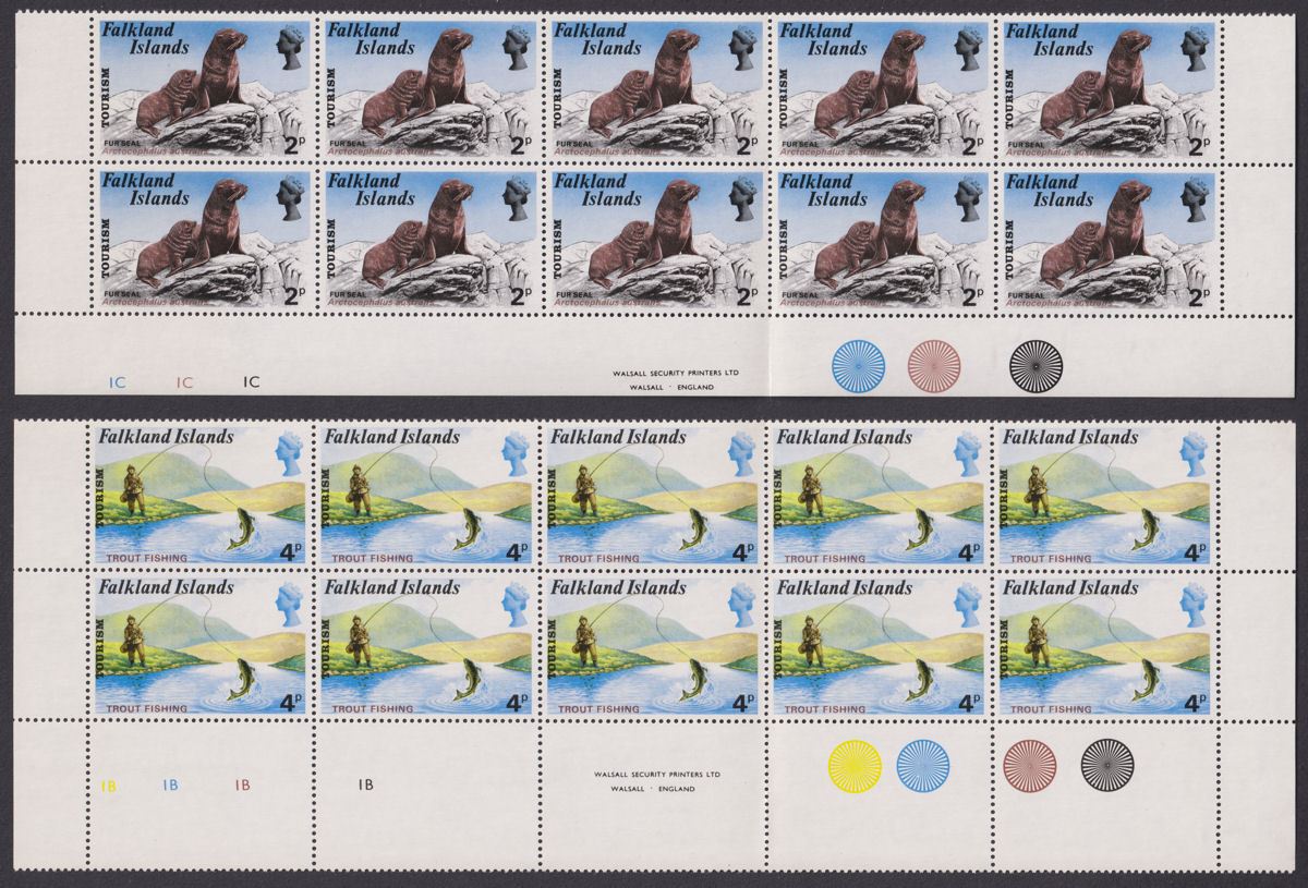 Falkland Islands 1974 QEII Tourism Block Set UM Mint SG296-299 cat £200 MNH