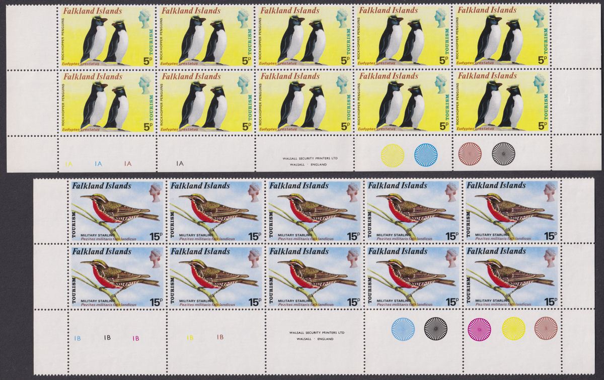 Falkland Islands 1974 QEII Tourism Block Set UM Mint SG296-299 cat £200 MNH