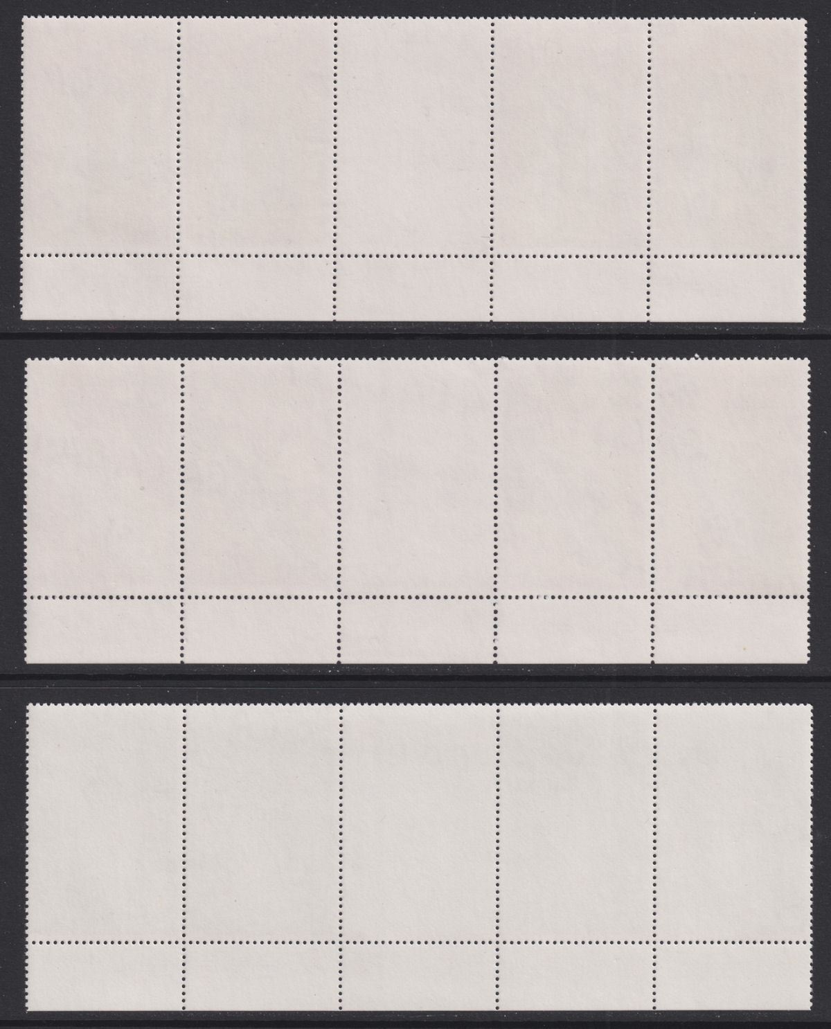 Falkland Islands 1981 QEII Shelf Fishes Plate Gutter Block Set UM Mint SG412-416