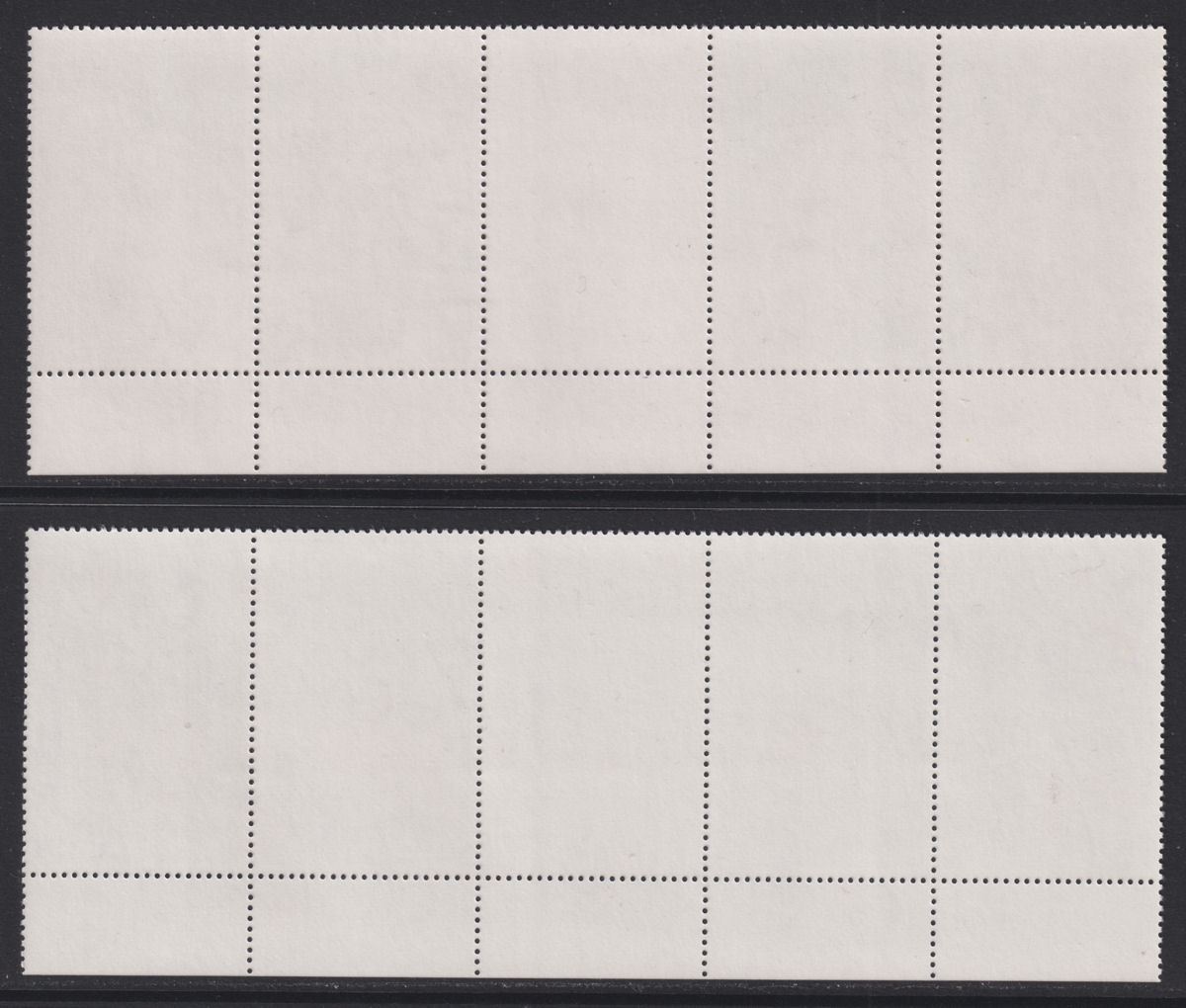 Falkland Islands 1981 QEII Shelf Fishes Plate Gutter Block Set UM Mint SG412-416