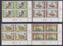 Falkland Islands 1982 Anniv Charles Darwin Voyage Plate Block Set Mint SG422-424