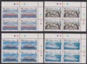 Falkland Islands 1993 QEII Tourism  Plate Block Set UM Mint SG687-690