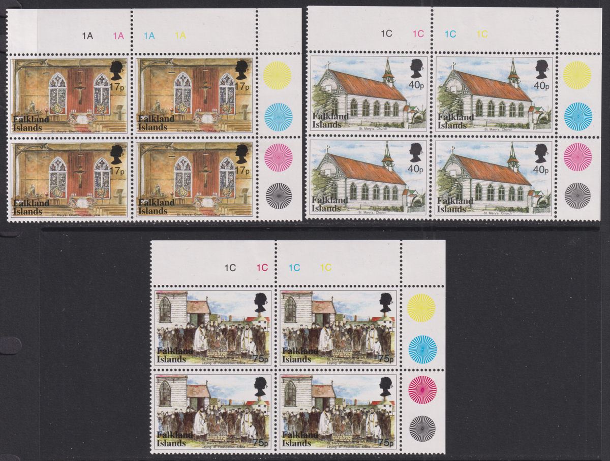 Falkland Islands 1999 QEII St Mary's Church Centenary Set Mint SG829-831 cat £44