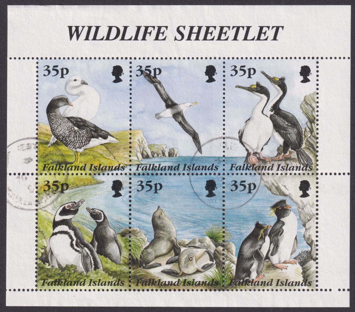 Falkland Islands 1995 Wildlife Sheetlet Used SG746a cat £15