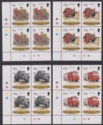 Falkland Islands 1998 QEII Fire Service Plate Block Set Mint SG799-802 cat £72