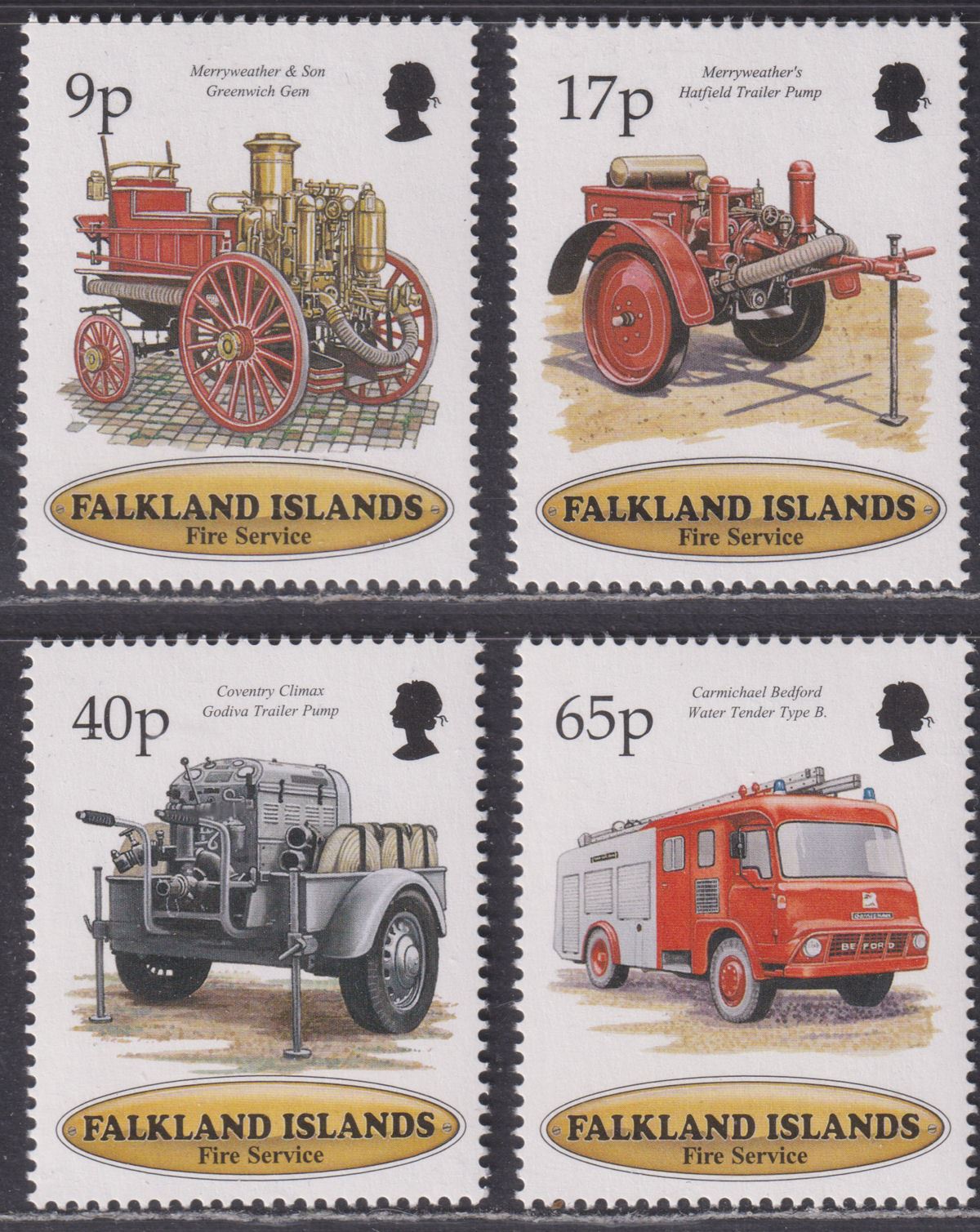 Falkland Islands 1998 QEII Fire Service Centenary Set Mint SG799-802 cat £18