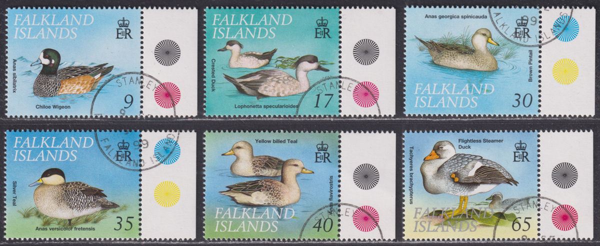 Falkland Islands 1999 QEII Waterfowl Set Used SG848-853 cat £20 Birds