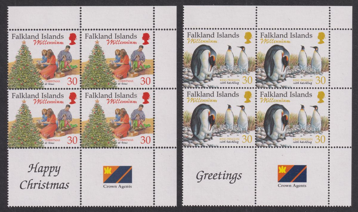 Falkland Islands 1999 QEII New Millennium Set Block Set Mint SG859-864 cat £88