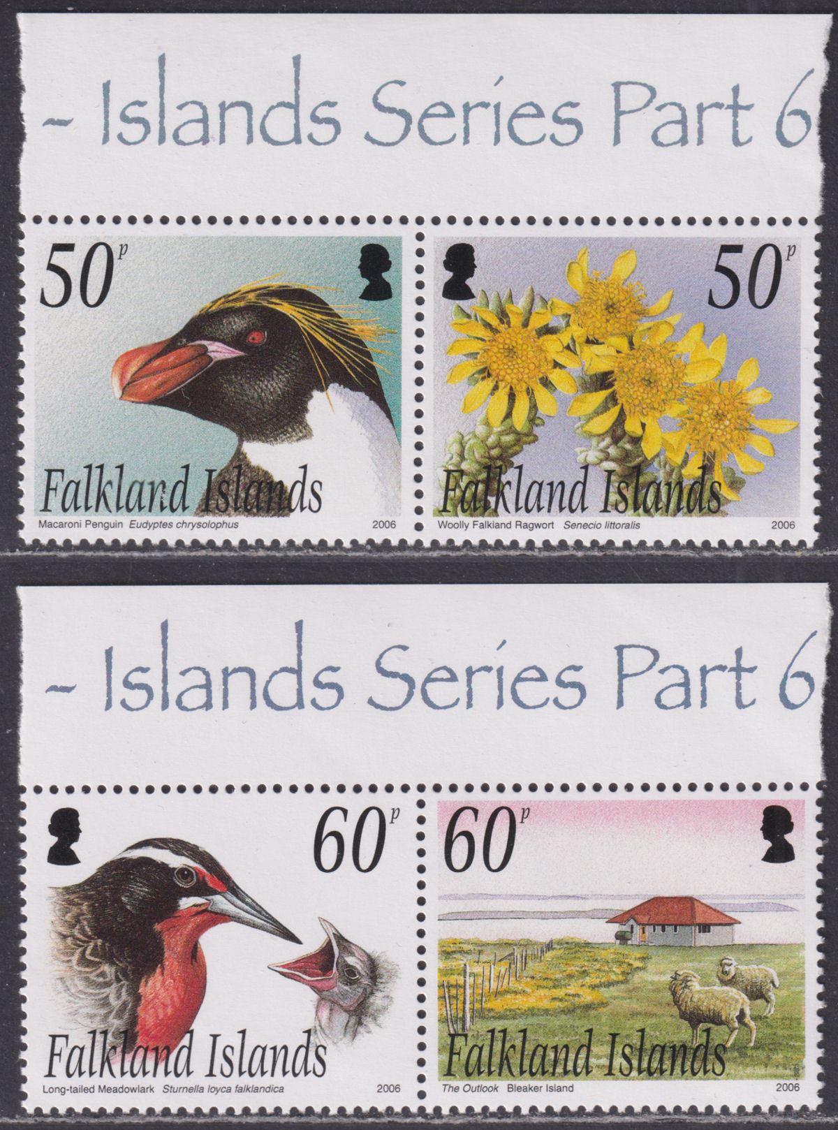Falkland Islands 2006 QEII Bleaker Island Set UM Mint SG1050a-1052a cat £14