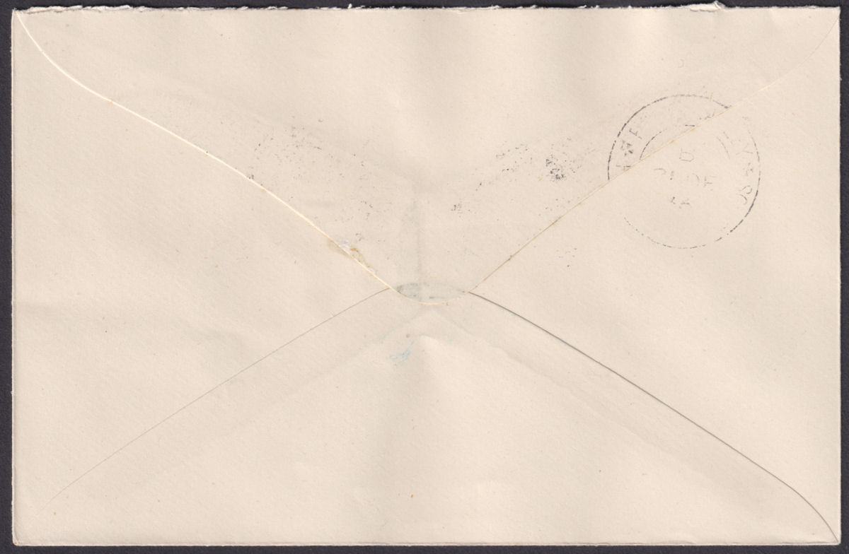 Falkland Islands 1936 KGV Centenary ½d x 6 Used Cover with FOX BAY Postmarks