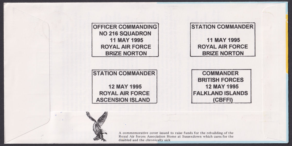 Falkland Islands 1995 QEII 10th Anniv of TriStar Airbridge Commem Cover - Signed