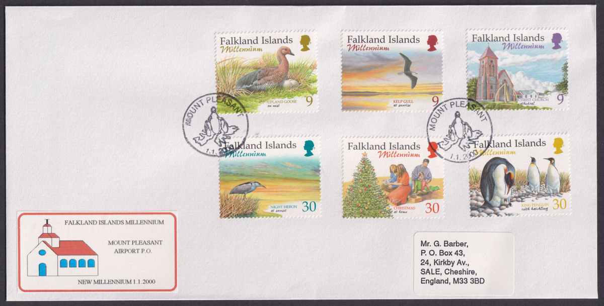 Falkland Islands 2000 QEII New Millennium Registered Cover - MOUNT PLEASANT