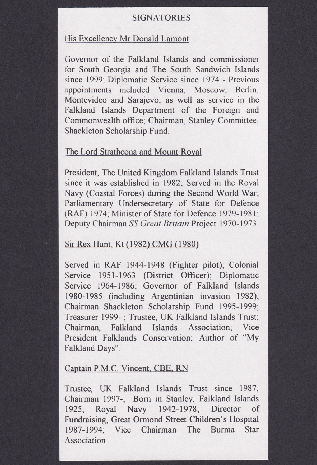 Falkland Islands 2000 QEII Princess Alexandra Official First Day Cover - Signed