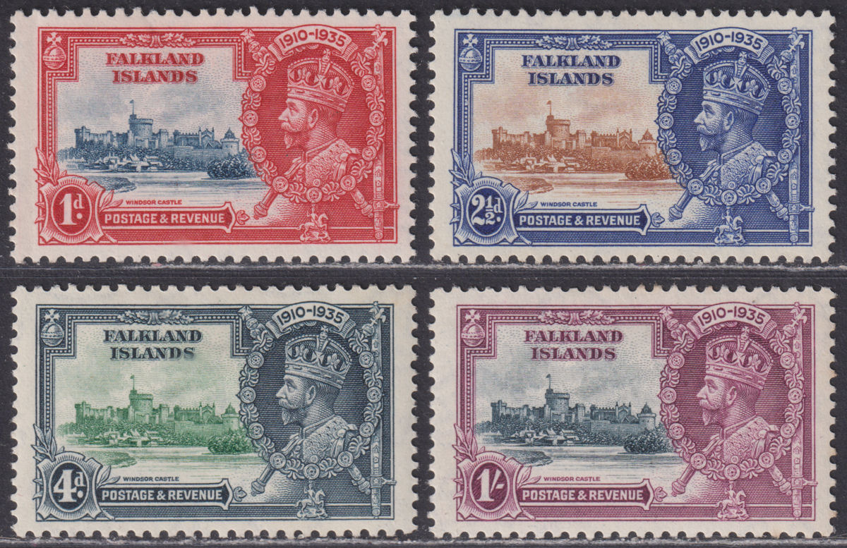 Falkland Islands 1935 KGV Silver Jubilee Set Mint SG139-142 cat £55