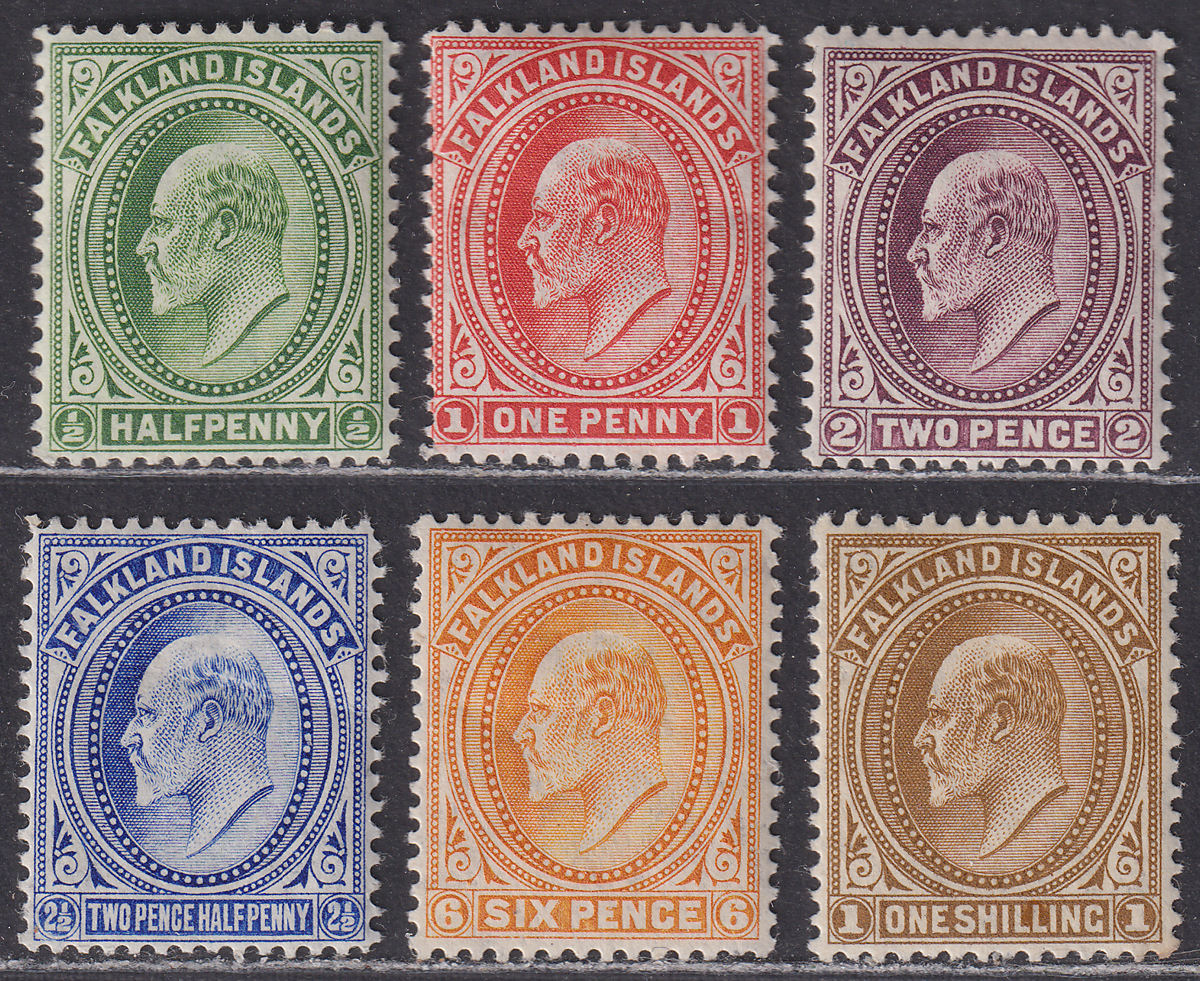 Falkland Islands 1904 King Edward VII Set to 1sh Mint SG43-48 cat £175