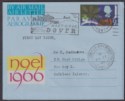 Falkland Islands 1966 QEII Incoming GB 9d Postal Stat Air Letter Used to FOX BAY