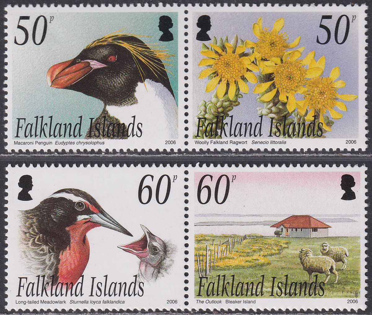 Falkland Islands 2006 QEII Bleaker Island Set UM Mint SG1050a-1052a cat £14
