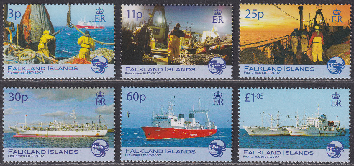 Falkland Islands 2007 QEII Fisheries Set Mint SG1066-1071