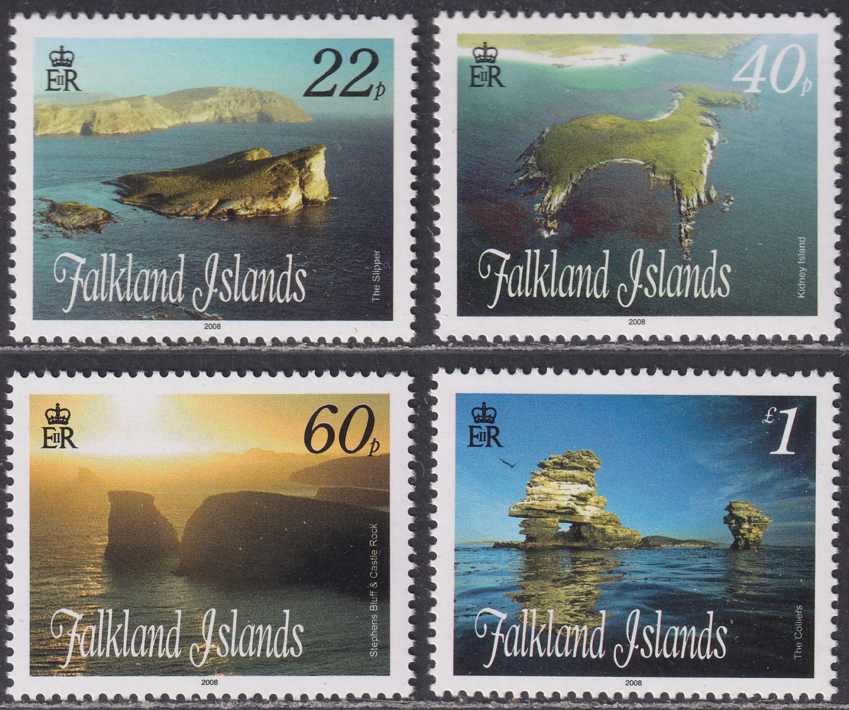 Falkland Islands 2008 QEII Islands Stacks + Bluffs UM Mint Set SG1112-1115 c £8