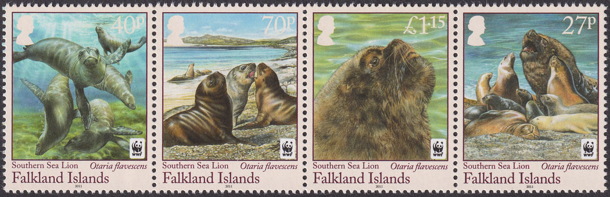Falkland Islands 2011 QEII Southern Sea Lion Set UM MInt SG1194-1197