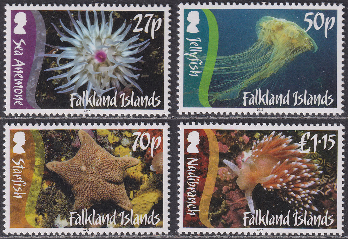 Falkland Islands 2012 QEII Marine Life Set UM Mint SG1207-1210
