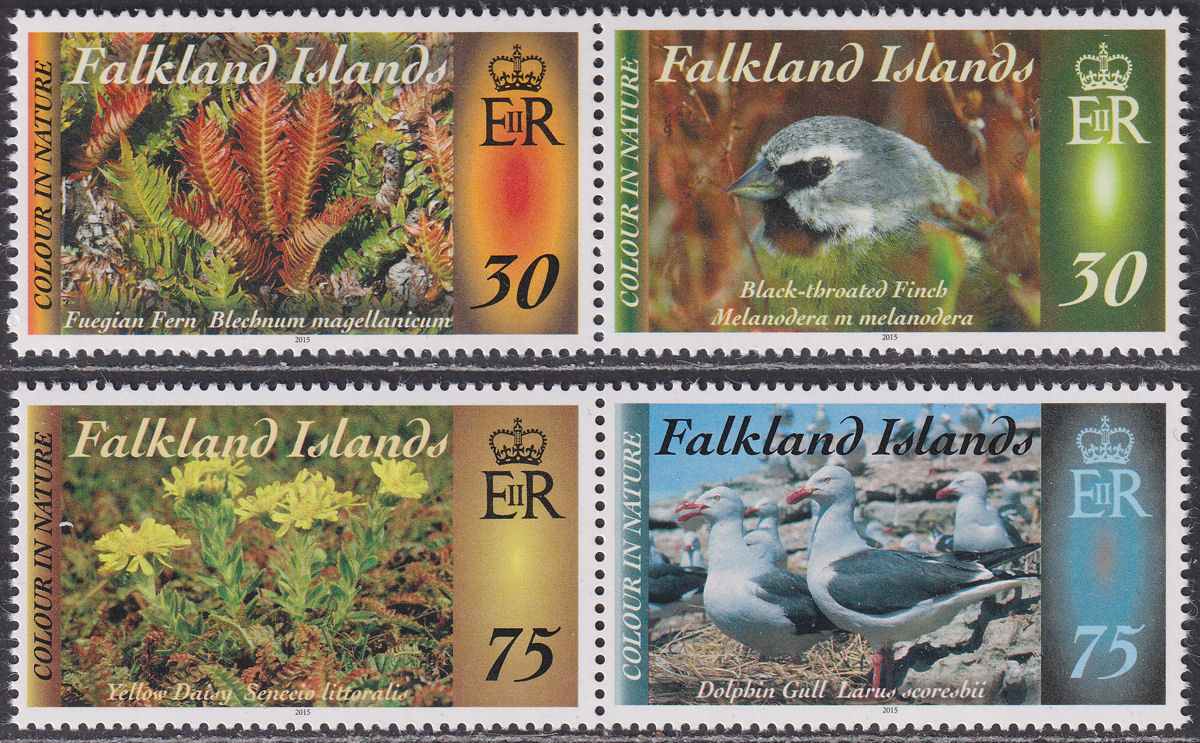 Falkland Islands 2015 QEII Colour in Nature (Part 4) Set UM Mint SG1312a-1314a