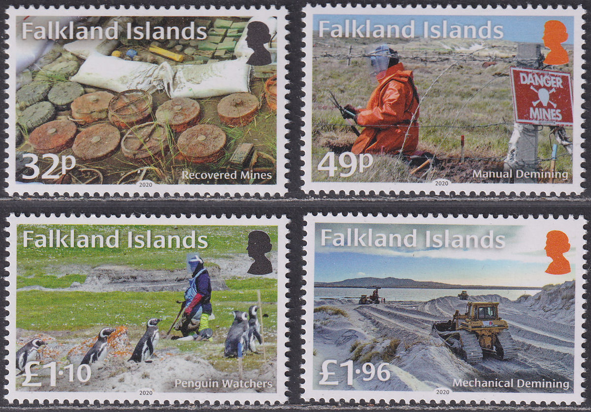 Falkland Islands 2020 QEII Land Mines & Demining Program Set UM Mint SG1465-1468