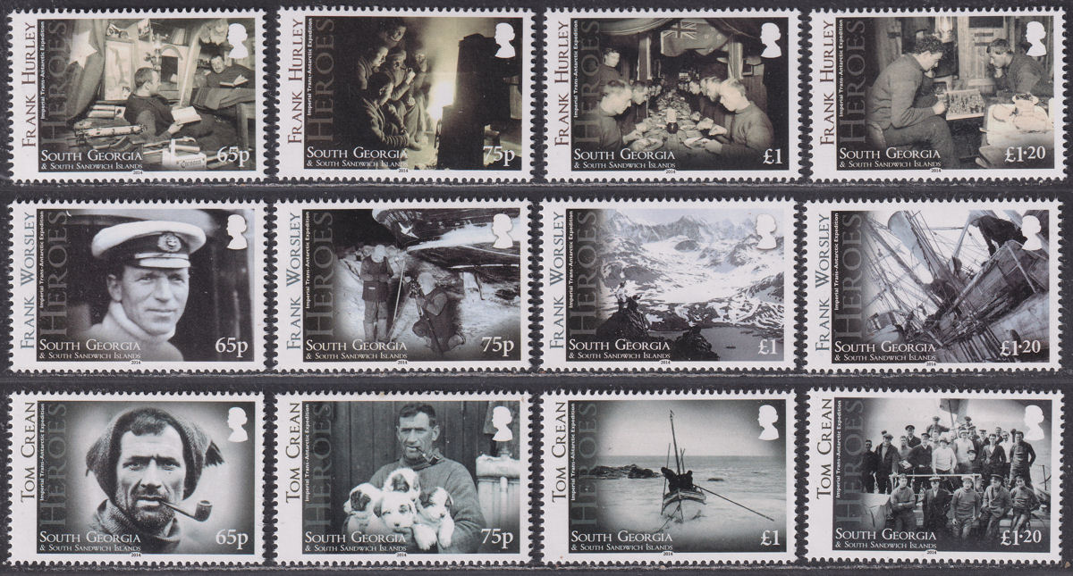 South Georgia + Sth Sandwich Is 2014 Heroes Trans-Antarctic Expedition Set Mint