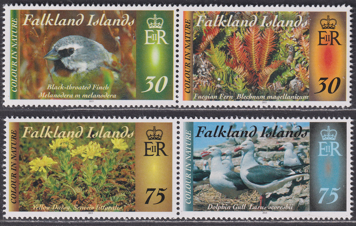 Falkland Islands 2015 QEII Colour in Nature (Part 4) Set UM Mint SG1312a-1314a