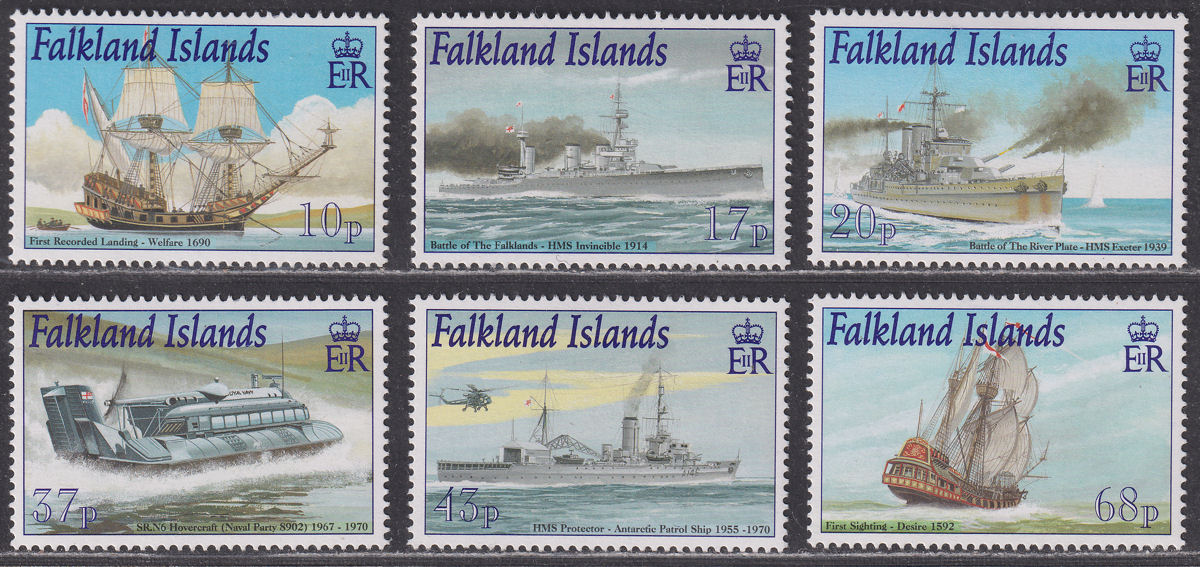 Falkland Islands 2001 QEII Royal Navy Set Mint SG903-908 cat £22