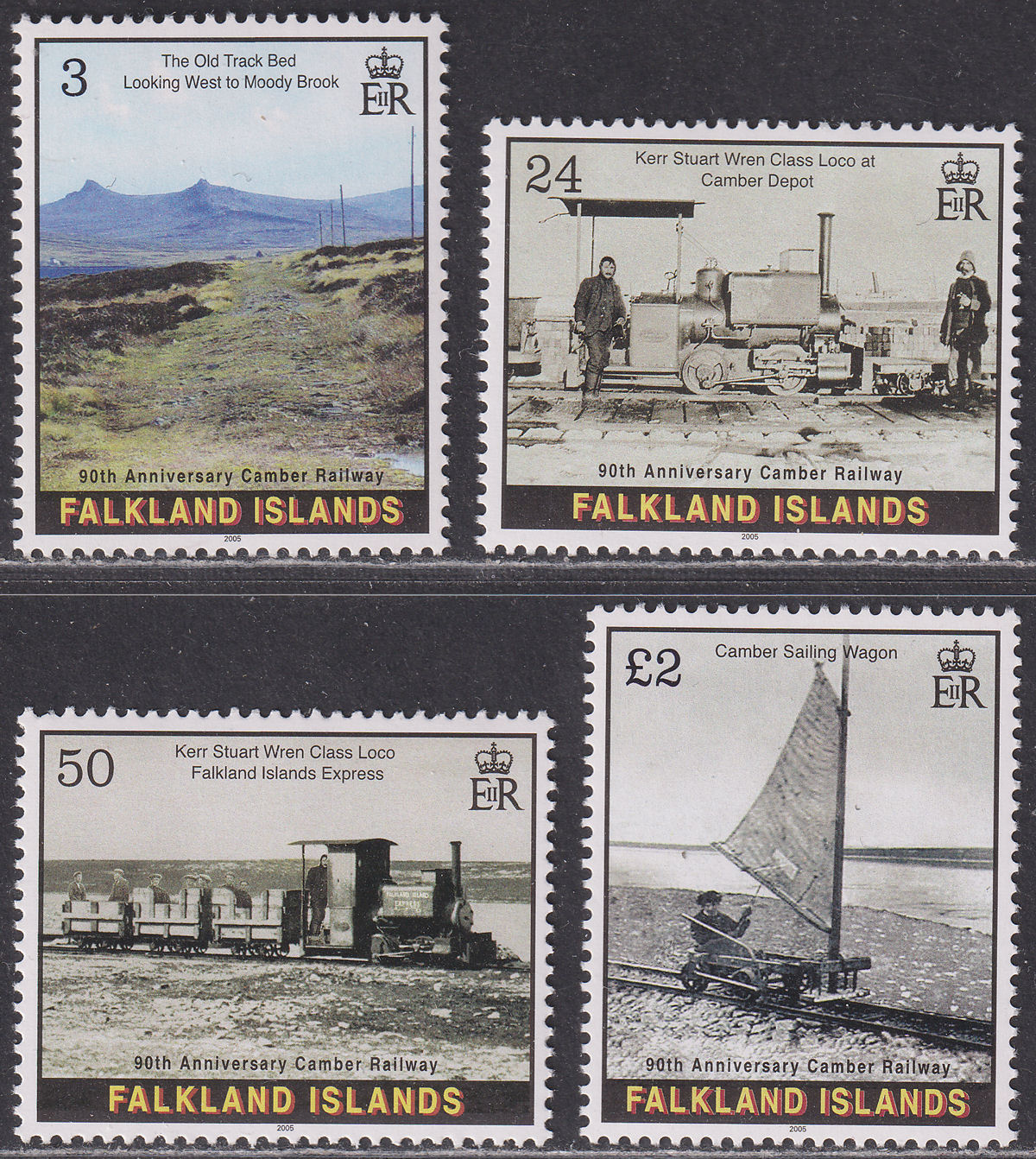 Falkland Islands 2005 QEII 90th Anniv of the Camber Railway Set Mint SG1008-1011
