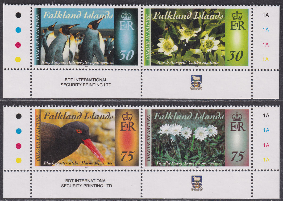 Falkland Islands 2014 QEII Colour in Nature (Part 3) Set UM Mint SG1296a-1298a