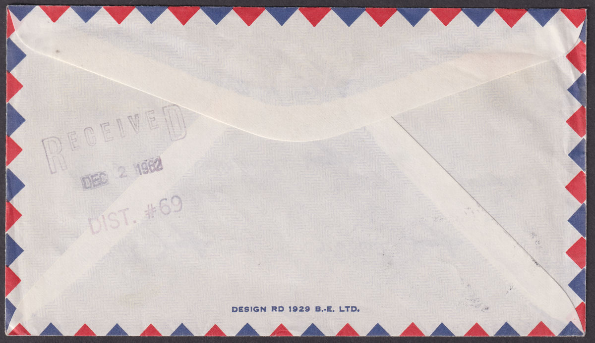 Falkland Islands 1962 KGVI 1sh3d Airmail Cover Canada - Colonial Treasury Cachet