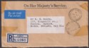 Click for more photos and details Falkland Islands 1980 Unstamped Registered Airmail Cover to UK - Official Paid