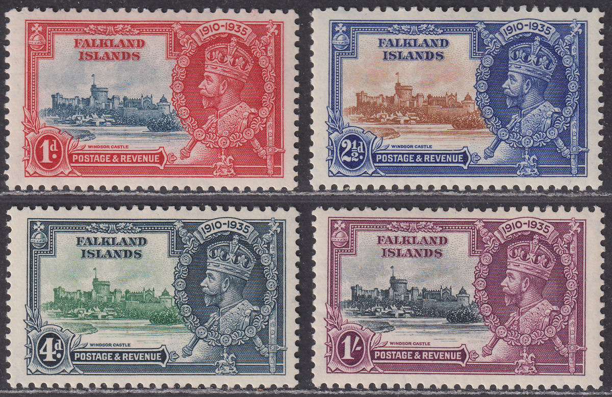 Falkland Islands 1935 KGV Silver Jubilee Set Mint SG139-142 cat £55