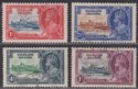 Click for more photos and details Falkland Islands 1935 KGV Silver Jubilee Set Used SG139-142 cat £16