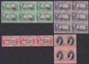 Click for more photos and details Falkland Islands 1938-50 King George VI ½d, 1d, 2d Blocks Used