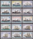 Click for more photos and details Falkland Islands 1978 Mail Ships No Imprint Set UM Mint SG331A-345A cat £15 MNH