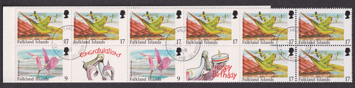 Falkland Islands 1998 QE2 Rare Visiting Birds Stamp Booklet CTO Used SG SB11
